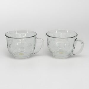 Princess House Heritage 580 Crystal Cappuccino Mugs Set of 2 w/ Box